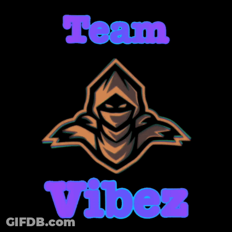 Vibez Team Logo With Hooded Figure GIF