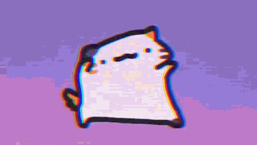Vibing Cat Dancing Glitch GIF