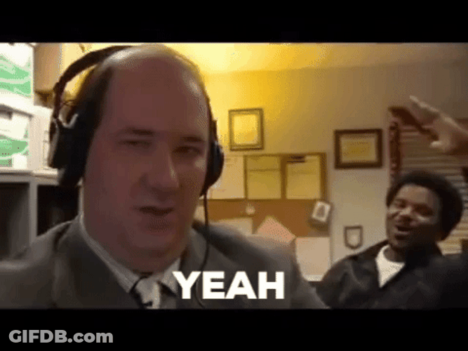 Vibing Kevin The Office Yeah GIF