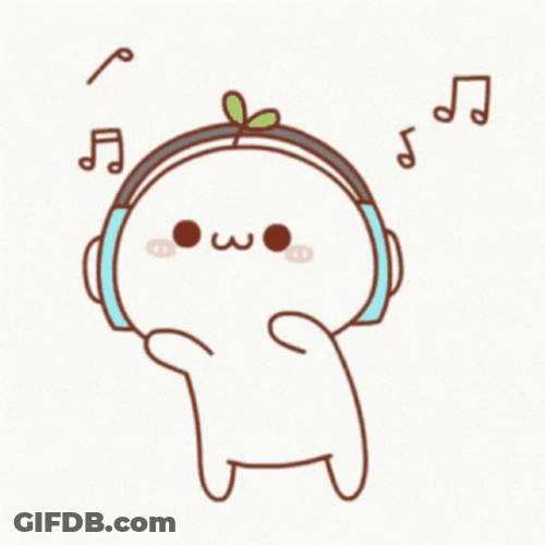 Vibing Peach Cat GIF