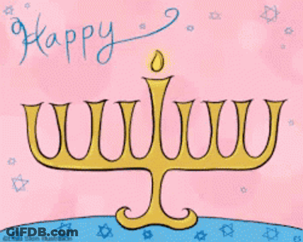 Vibrant Hanukkah Candle Collection GIF