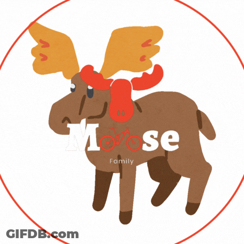 Vibrant Moose Animated Logo GIF