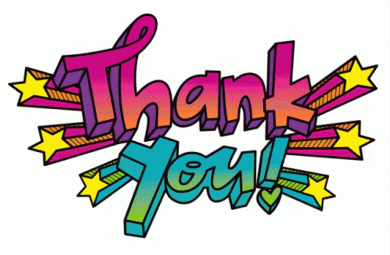 Vibrant Star Thank You Clipart GIF