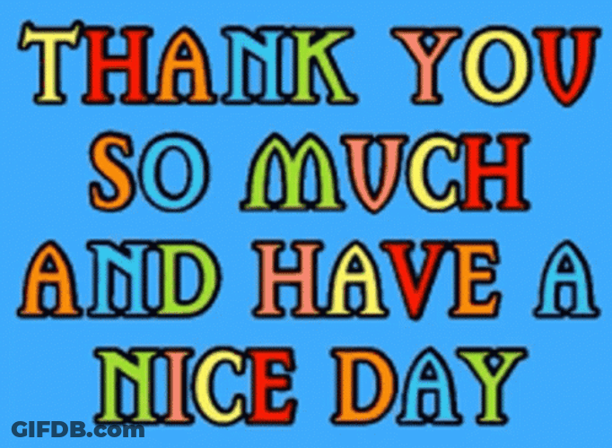 Vibrant Thank You Very Much Message GIF