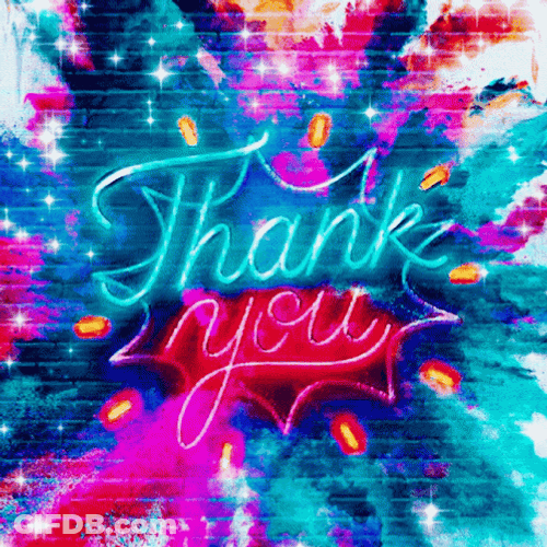 Vibrant Thank You Very Much GIF