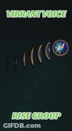Vibrant Voice And Rise Group Colorful Logo GIF