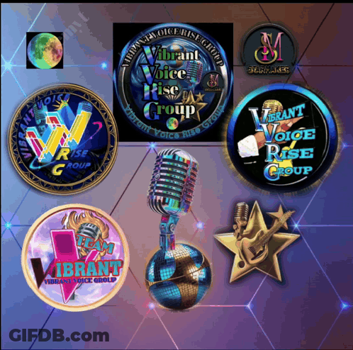 Vibrant Voice Rise Group Logo GIF