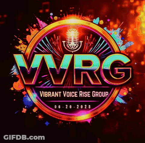 Vibrant Voice Rise Group Logo With Microphone GIF