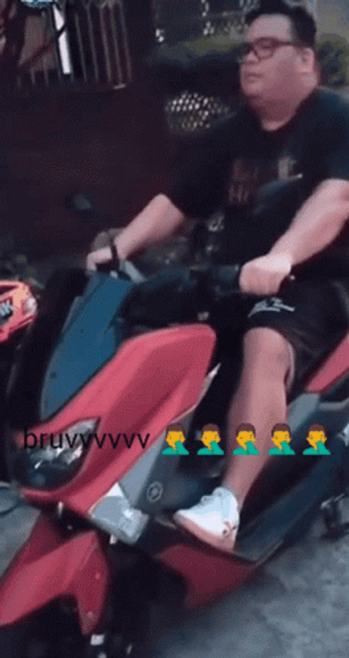Vibrating Body Shake Motorbike Start Engine GIF