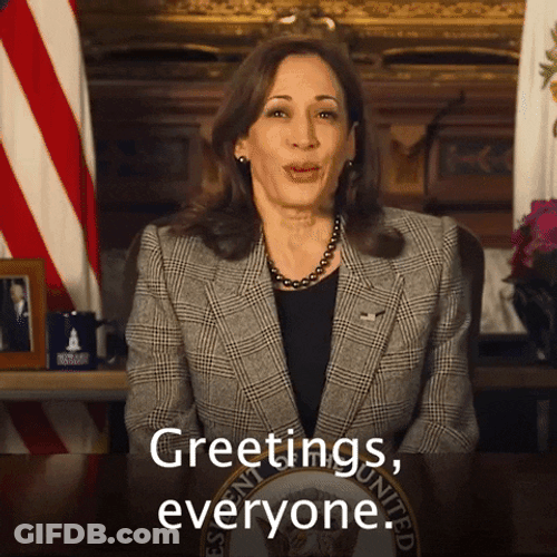 Vice President Kamala Harris Greetings GIF