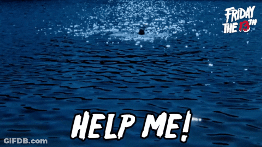 Victim Drowns Asking For Help Friday The 13Th GIF