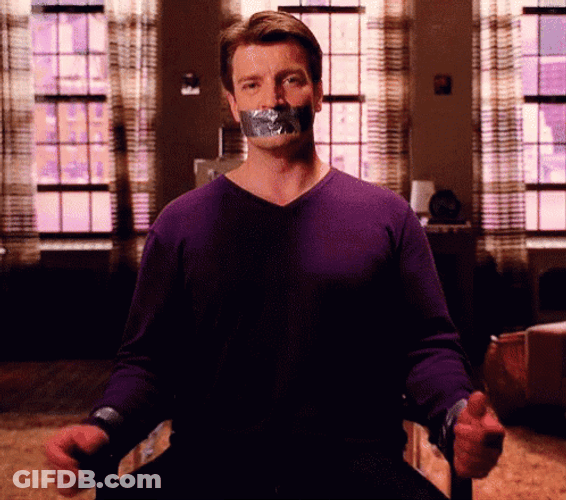 Victim Tape Mouth Nathan Fillion GIF