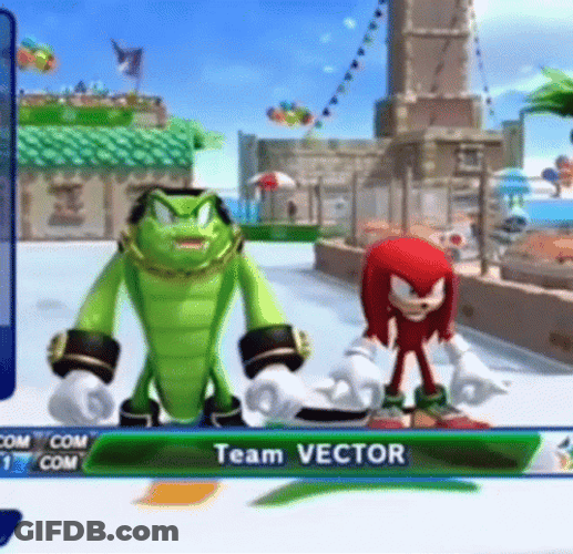 Victor The Crocodile Vs Knuckles GIF