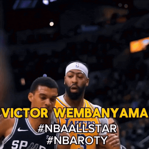 Victor Wembanyama Against Anthony Davis GIF