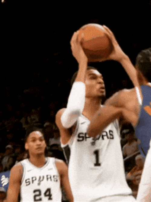 Victor Wembanyama Intense Slam Dunk GIF