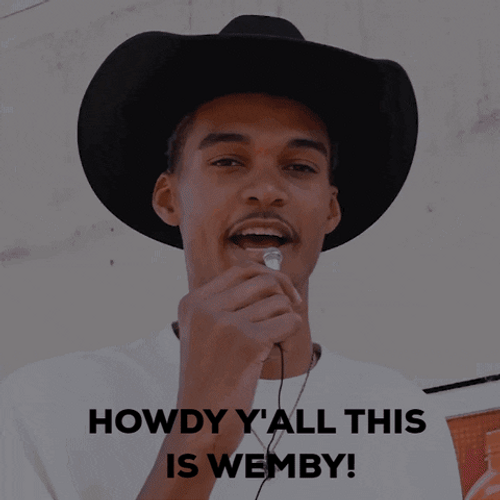 Victor Wembanyama Wearing Cowboy Hat GIF