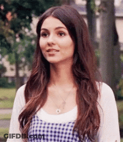 Victoria Justice Talking Nod GIF