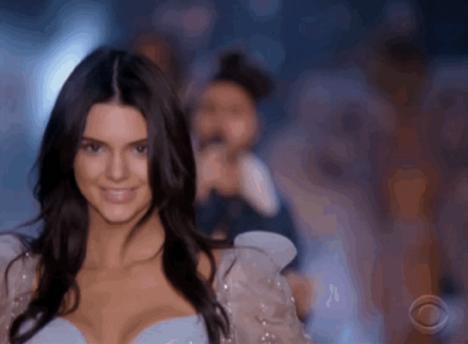 Victoria Secret Kendall Jenner Kiss GIF