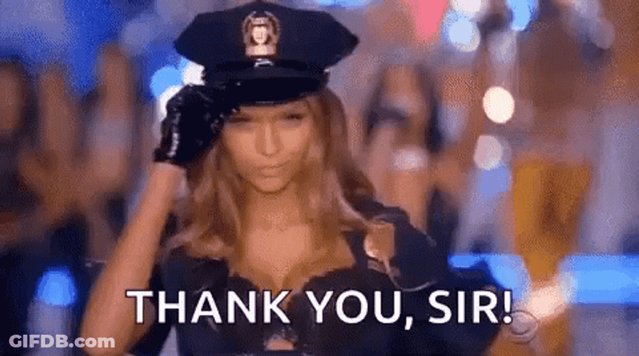 Victoria Secret Thank You Sir GIF