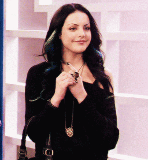 Victorious Elizabeth Gillies In All Black GIF