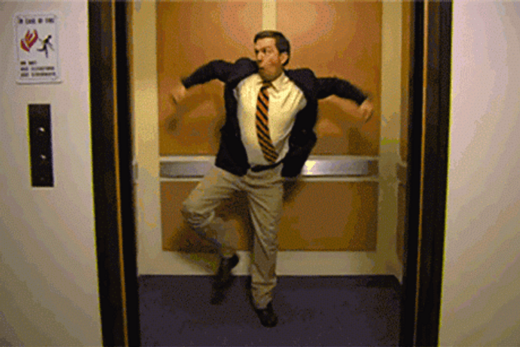 Victory Dance The Office Elevator GIF