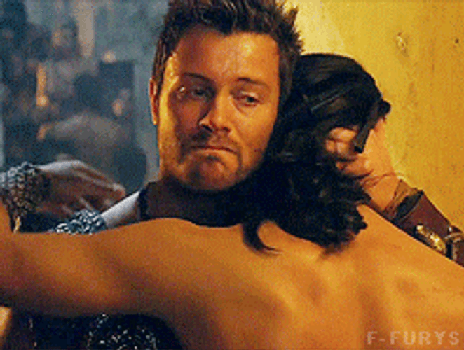 Victory Gay Hug Spartacus Andy And Manu GIF