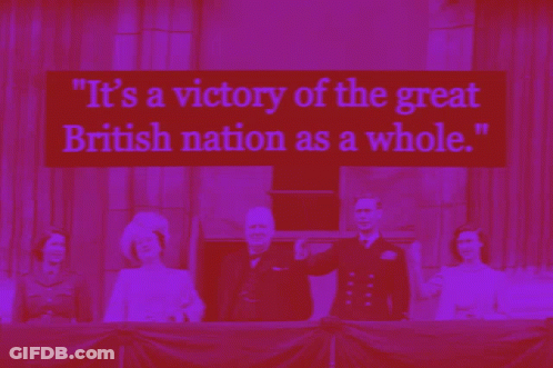 Victory Sign For Great British Nation GIF