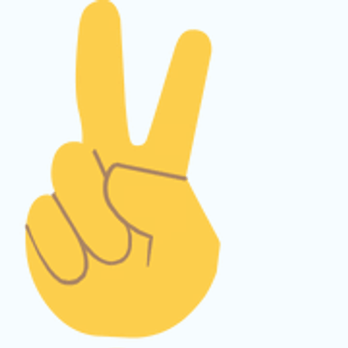 Victory Sign Waving Sticker GIF