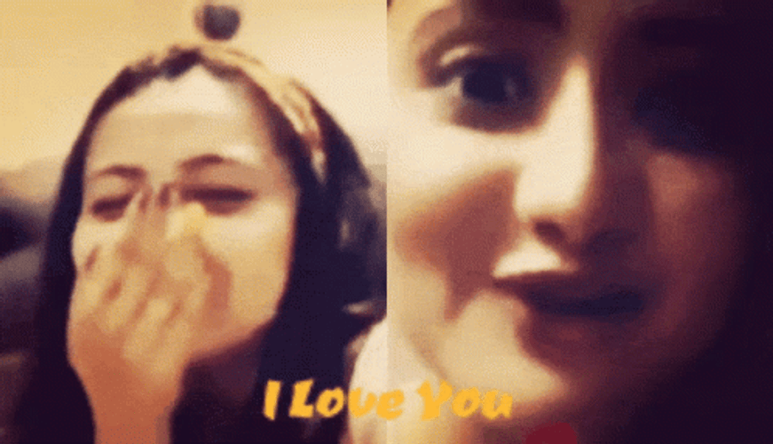 Video Call Flying Kiss GIF