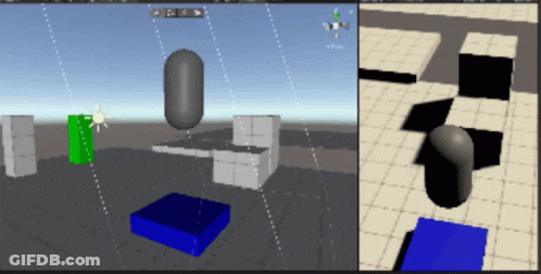 Video Game Blue Box Foreground Green Box Background GIF