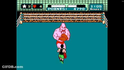 Video Game Boxing Match Score 4790 GIF