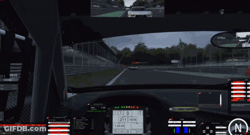 Video Game Car Driving Past Do Not Enter Sign GIF