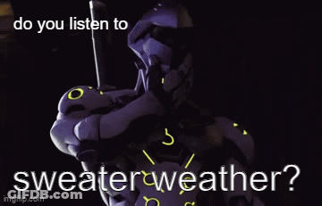 Video Game Character Asking About Sweater Weather GIF