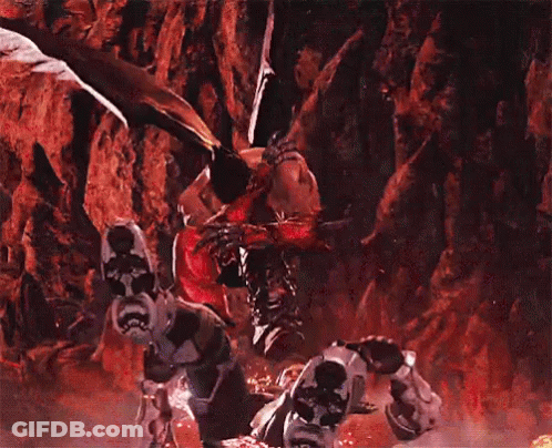 Video Game Character Attacked By Demon With Blood From Mouth GIF