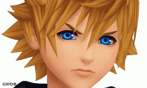 Video Game Character Close Up With Blue Eyes GIF