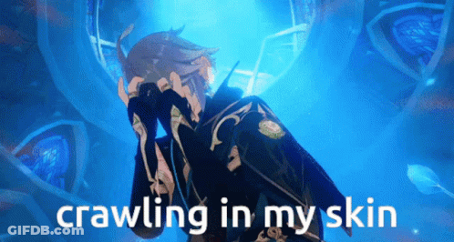 Video Game Character Crawling In His Skin GIF