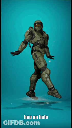 Video Game Character Dancing Hop On Halo GIF