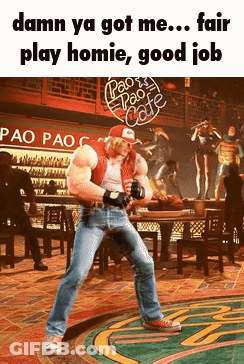 Video Game Character Dancing In Front Of Pao Pao Cafe Sign GIF