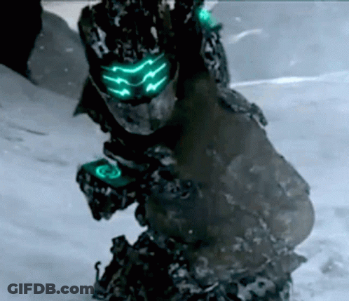 Video Game Character Dancing In Helmet And Armor On Blue Background GIF