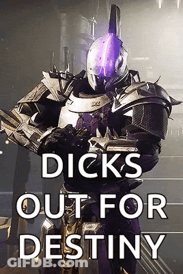 Video Game Character Dicks Out For Destiny GIF