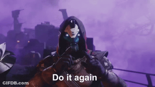 Video Game Character Do It Again Purple Background GIF