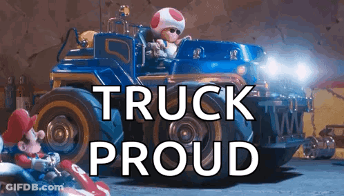 Video Game Character Driving Truck With Truck Proud GIF