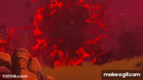 Video Game Character Fighting Monster GIF