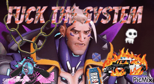 Video Game Character Fuck The System GIF