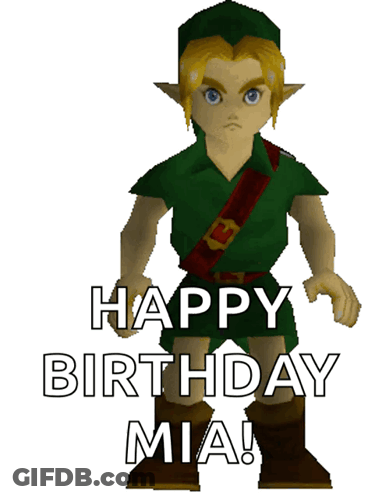 Video Game Character Happy Birthday Mia GIF