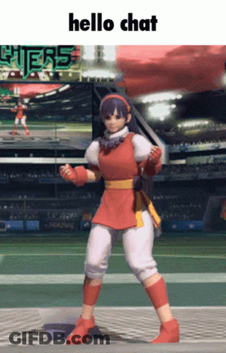 Video Game Character Hello Chat Screen GIF