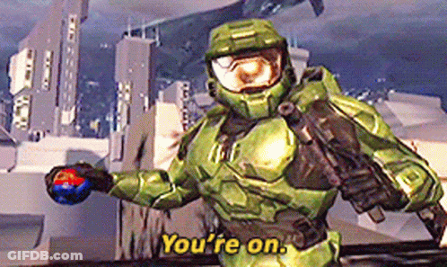 Video Game Character Holding Ball You're On GIF