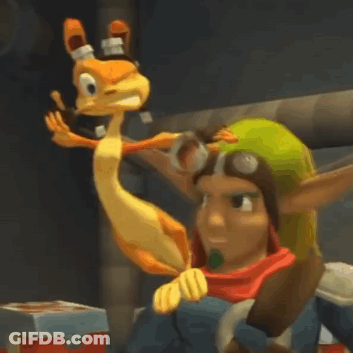 Video Game Character Holding Cartoon Character GIF