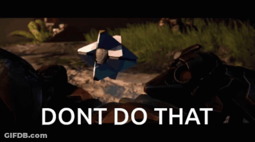 Video Game Character Holding Ghost Saying Dont Do That GIF