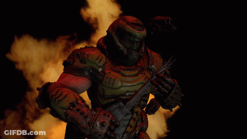 Video Game Character Holding Guitar GIF
